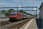 SBB Re 460 with the IR 1424 in Morges. 
30.05.2014