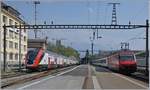 SBB IC/IR today and tomorow: Re 460 und RBe 502 in Vevey.
11.04.2017