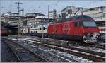 The SBB Re 460 111-8 wiht his IC in Lausanne.