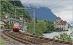 A SBB Re 460 wiht his IR on the way to Geneva Airport by the Veytaux-Chillon Station.