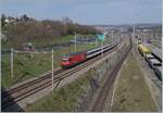 The SBB Re 460  041-5 wiht an IR to Brig by Lonay-Preveranges.

02.04.2019