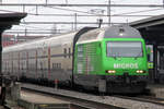 Shopping around is 460 080 at Thun on 24 March 2017, advertisimng for the supermarket chain Migros.