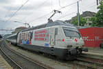 SBB and Allianz assurances are all fans of the Red Cross according to 460 041, standing here at Schaffhausen on 4 June 2014.
