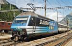 On 24 May 2002 SBB 460 034 quits Kandersteg.