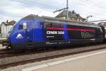 On 26 May 2019 SBB 460 031 stands in Brugg AG.