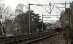 SBB Re 460 118-3 with CIS EC by the Castle of Chillon.