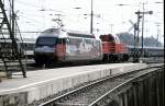 Am 841 005-2 and Re 460  TSC  at Romannshorn, August 21st, 1996.