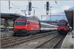 SBB Re 460 with IR/IC in the Interlaken Ost Station.