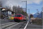 The SBB Re 460 110 (UIC 91 85 4 460 110-0 CH-SBB) with his IC61 1070 to Basel SBB is leaving the Station of Interlaken Ost.