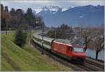 A SBB Re 460 with is IR 90 on the way to Brig by Villeneuve. 

04.01.2022