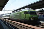 Re 460-025 at Geneva Main Station. 05/07/2008.