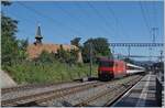 A SBB Re 460 wiht his IR from Brig to Geneva Airport by Chambésy.