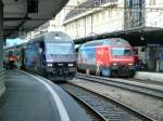 Re 460 051-6 and 078-4 in Lausanne.