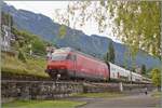 Shortly after Villeneuve, the SBB Re 460 012 with an IR 90 is on its way towards Genève Aéroport.

May 19, 2026