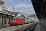 An SBB Re 460 is leaving Vevey station with its IR 90 to Geneva Airport.

June 16, 2025