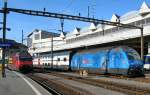 Re 460 080-5 and 065-6 in Lausanne.