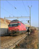 SBB Re 460 072-2 with a EC by Cully. 
19. 02.2008