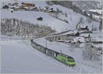 The BLS Re 465 001 with the GoldenPass Express 4068 from Montreux to Interlaken by Garstatt

20.01.2023
