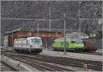 The Brig Station with the Rail-Care Rem 476 455  Bern , the  BLS Re 465 009 and Re 4/4 195. 

02.02.2024