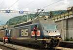 Crew change for BLS 465 016 at Spiez on 19 May 2006.