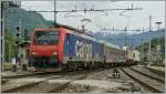 The SBB Cargo Re 474 017 with a Ralpin-train Novara - Freibung is arriving at Domodossola.