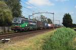 SBBCI 193 260 hauls a container train through Hulten on 9 July 2021.