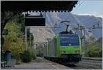 he BLS Re 485 001 and 008 in Varzo on the way to Domodossola.