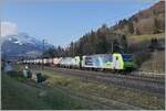 BLS Re 485 003 and a Re 475 with a Cargo Train by Mülenen. 

14.04.2021