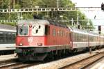 Scanned picture of 11611 entering Arth-Goldau on 26 July 2000.