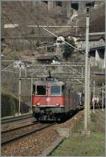 Two  Re 10/10  with a Cargo train in the  Biaschina  (Gotthard South Line).