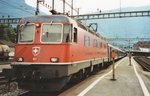 EuroCity with 11621 calls at Arth-Goldau on 17 June 2001.