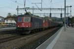 SBB Cargo Re 620 075-2 and a Re 420 with a Cargo train in Liestal
02.10.2009