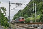 The SBB Re 6/6 11608 (Re 620 008-3)  Wetzikon  with a Cargo Train near the Castle of Chillon.