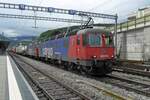 SBB Cargo 620 079 enters Spiez -BLS territory- on 27 May 2019.