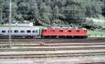 Re 6/6 no 11828 at Erstfeld, August 30th, 1999.