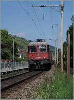 The SBB Re 6/6 11605 (Re 620 005-9)  Uster  is on its way towards Cornaux NE with a tanker train.

June 19, 2025