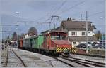 The GFM Te 4/4 14 in Palézieux wiht the Blonay-Chamby Special Service train.
03.03.2019