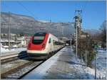 A SBB RABe 500 (ICN) by his stop in Grenchen Nord.