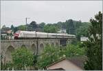 The SBBICN RABe 500 035  Niklaus Riggenbach  on the Mösli Viadukt in Grenchen.