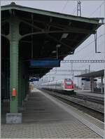 A SBB ICN RABe 500 is leaving the BLS MLB Grenchen Nord Station.