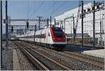 A SBB RABe 500 ICN on the way from Zürich to Lausanne in Prilly-Malley. 

21.02.2023