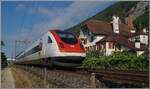 At Ligerz, an SBB ICN RABe 500 as an IC is on its way to Lausanne.

July 16, 2026
