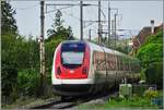 On the last, short single-track section of the Jurafuss line between Twann and Ligerz, an SBB ICN RABDe 500 as IC 51 1612 on its way to Lausanne was photographed with a lot of zoom shortly before the former stop Ligerz.

August 24, 2026