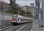 A SBB CFF RABe 522 LÉMAN EXPRESS service betwenn Lancy-Pont-Rouge and Lancy Bachet.