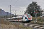 Two SBB RABe 522 on the way from Coppet to Annecy are leaving the Prigny (Haute Savoie) Staton.