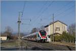 The SBB RABe LEX 522 229 and 226 in St-Laurent on the way to Annecy. 

12.02.2022