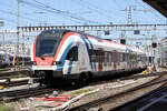 Leman Express RABe 522-213 at Geneva Main Station.