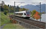 Just after Villeneuve runs this SBB FLIR RABe 523 going to Vallorbe.