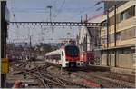 The new RER Flirt 3 RABe 523 109 on a test run in Lausanne.