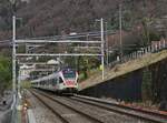 The SBB RABe 523 019 and an other one on the way to Bex by Villenveuve.